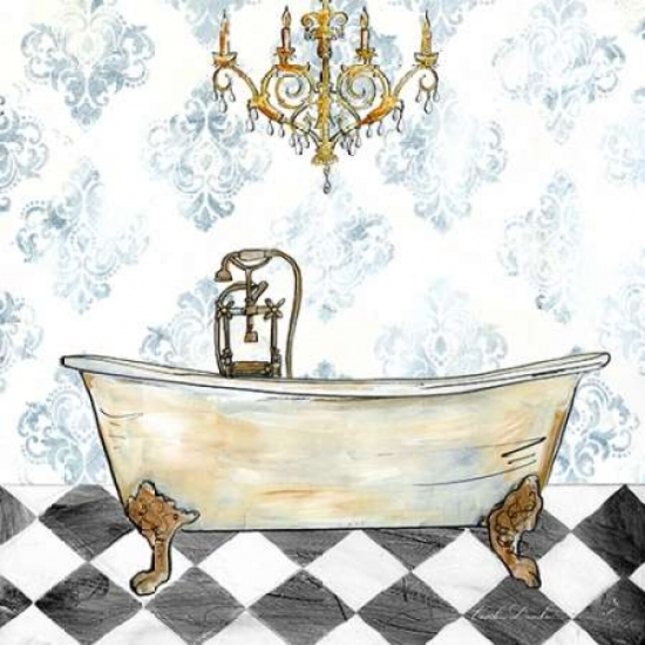 Checkerboard Bath I Poster Print by Caitlin Dundon - Item # VARPDXRB10865CTL